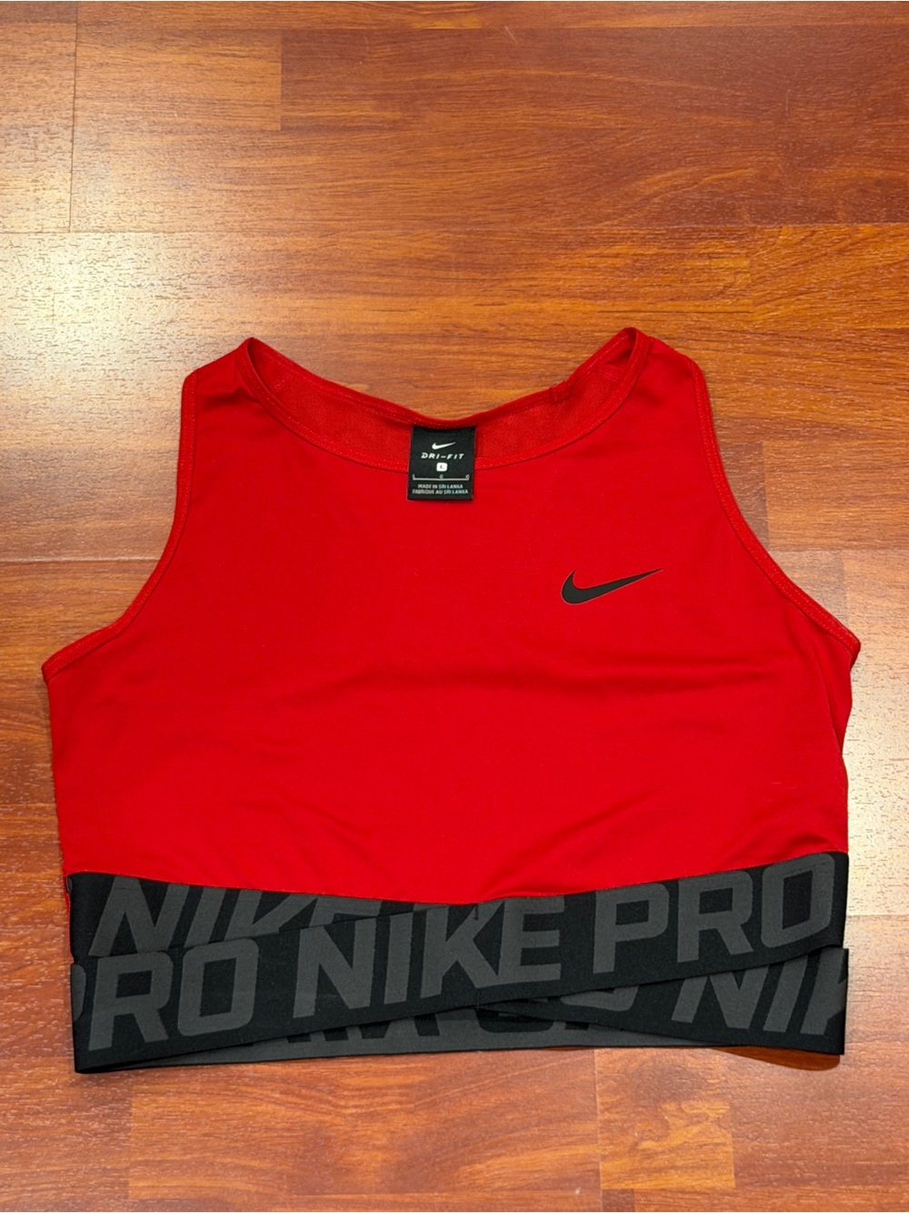 Nike Red Dri-FIT Crew Neck Tee with Black Tag Large